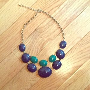 Navy blue and Green necklace
